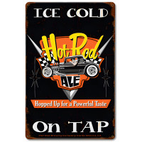 Ice Cold Ale on Tap Metal Sign - 12" x 18"