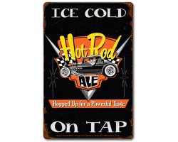 Ice Cold Ale on Tap Metal Sign