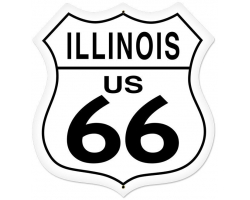 Illinois Route 66 Metal Sign - 28" x 28"