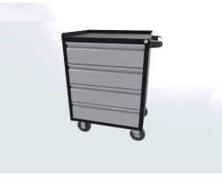 Silver 24 inch 4 drawer Professional Grade Base Cart