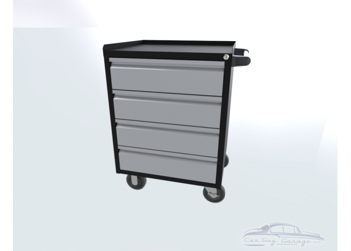 Silver 24 inch 4 drawer Professional Grade Base Cart