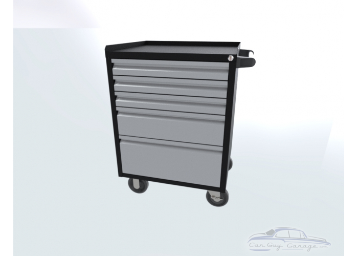Silver 24 inch 5 drawer Professional Grade Base Cart