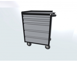 Silver 24 inch 5 drawer Professional Grade Base Cart