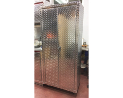  30 inches wide by 20 inches deep by 66 inches tall Diamond Plate Locker
