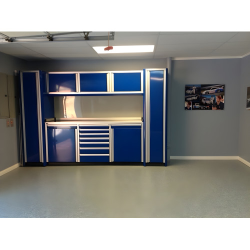 130" wide Set of Aluminum Garage Cabinets