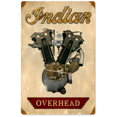 Indian Engine Sign - 12" x 18"
