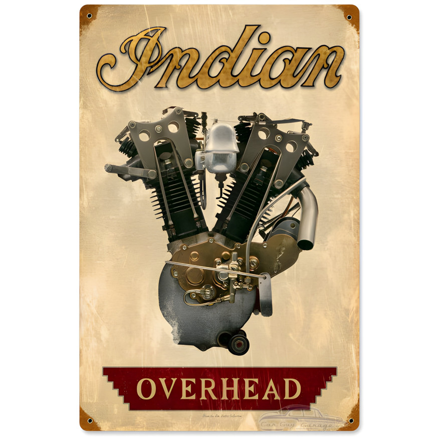 Indian Engine Sign - 12" x 18"