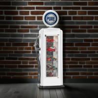 Pure Tokheim 39 Gas Pump Display Case - 76" Tall x 32" Wide x 16" Deep