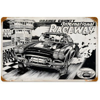 International Raceway Metal Sign - 18" x 12"
