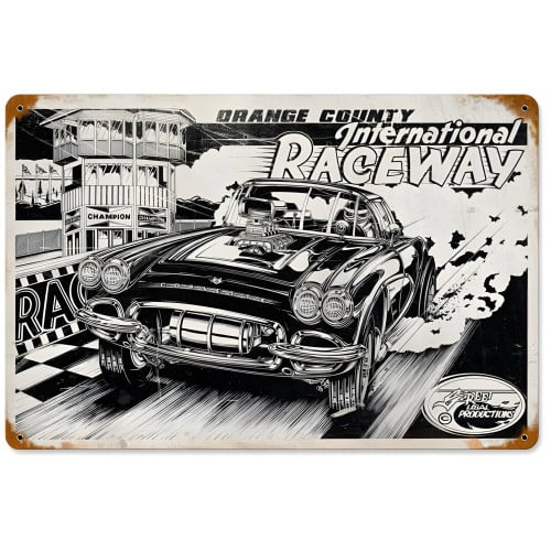 International Raceway Metal Sign - 18" x 12"