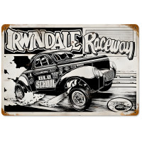 Irwindale Raceway Metal Sign - 18" x 12"