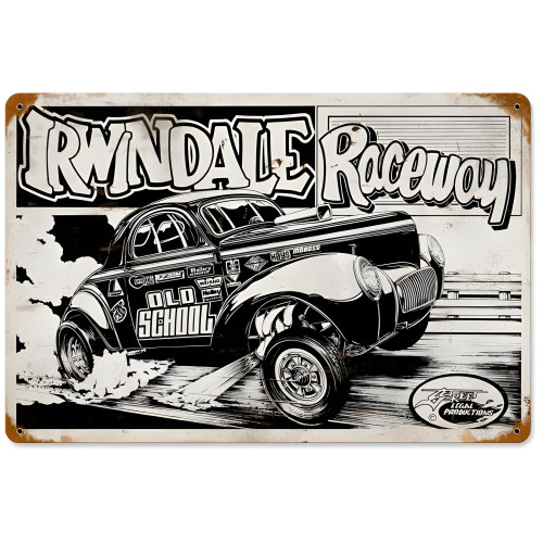 Irwindale Raceway Metal Sign - 18" x 12"
