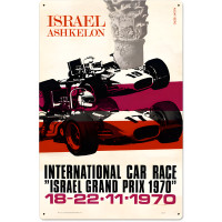 Israel Ashkelon Metal Sign - 24" x 16"