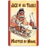 Jack of All Trades Metal Sign - 12" x 18"