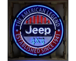 Jeep Round Neon Sign