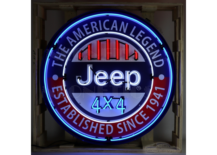 Jeep Round Neon Sign