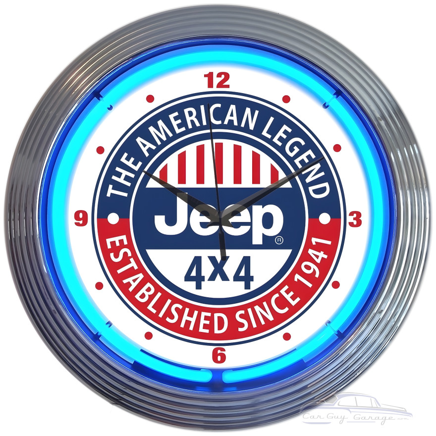 Jeep the American Legend Neon Clock Jeep the American Legend Neon Clock
