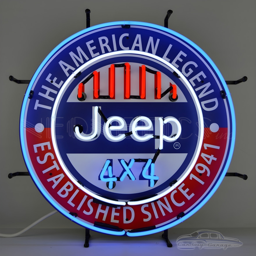 Jeep 4x4 The American Legend Neon Sign Jeep 4x4 The American Legend Neon Sign