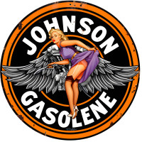 Johnson Gas Metal Sign - 24" x 24"