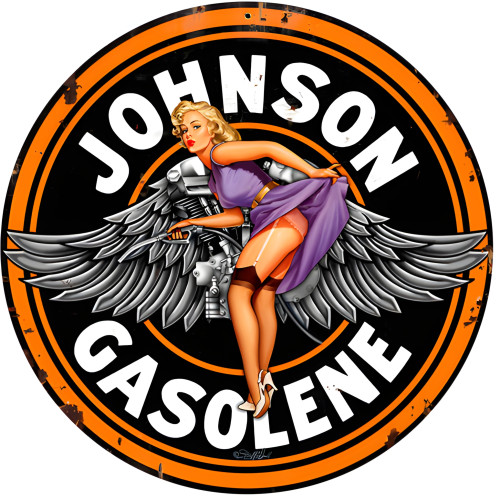 Johnson Gas Metal Sign - 24" x 24"