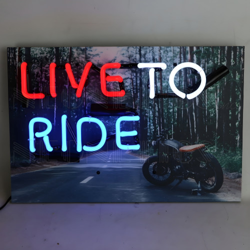 Motorcycle Live To Ride Neon Sign