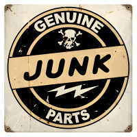 Junk Parts Metal Sign - 12" x 12"