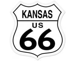 Kansas Route 66 Metal Sign - 28" x 28" Custom Shape