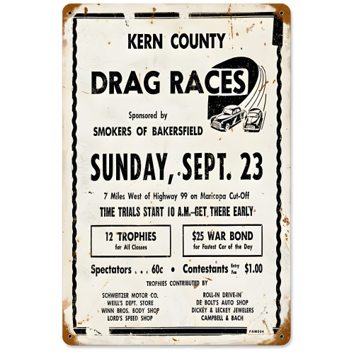 Kern County Metal Sign - 18" x 12"