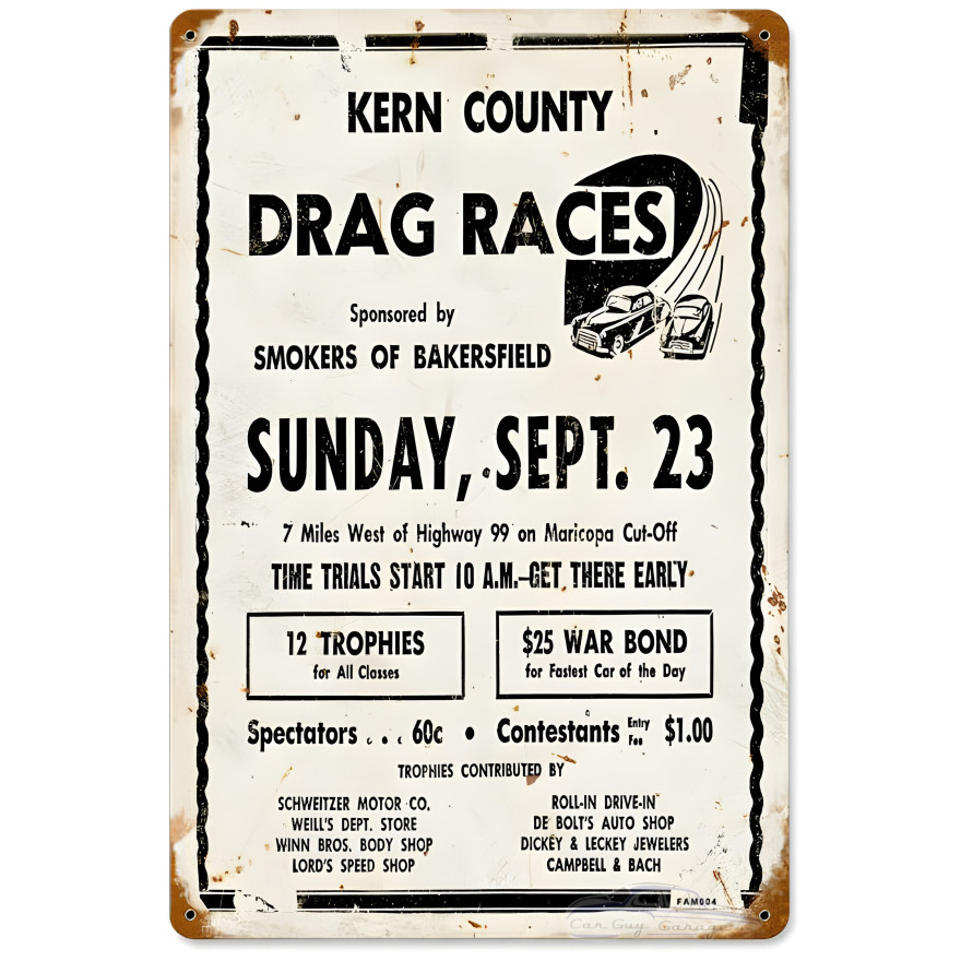 Kern County Metal Sign - 18" x 12"