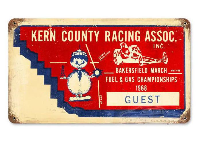 Kern County Ticket Metal Sign - 14" x 8"