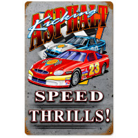 Kicking Asphalt Metal Sign - 12" x 18"