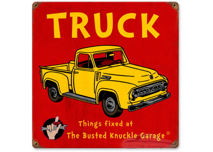 Kids Truck Sign - 12" x 12"