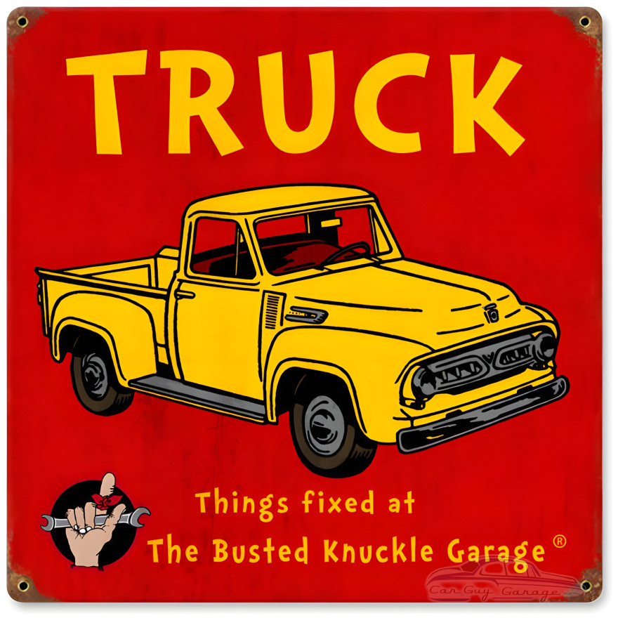 Kids Truck Sign - 12" x 12"
