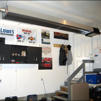 20,000-40,000 BTU Radiant Tube Garage Heater, Adjustable NG/LP, 10 ft