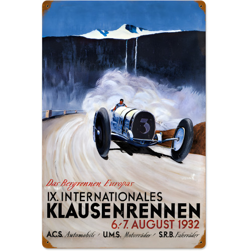 Klausenrennen Metal Sign - 16" x 24"