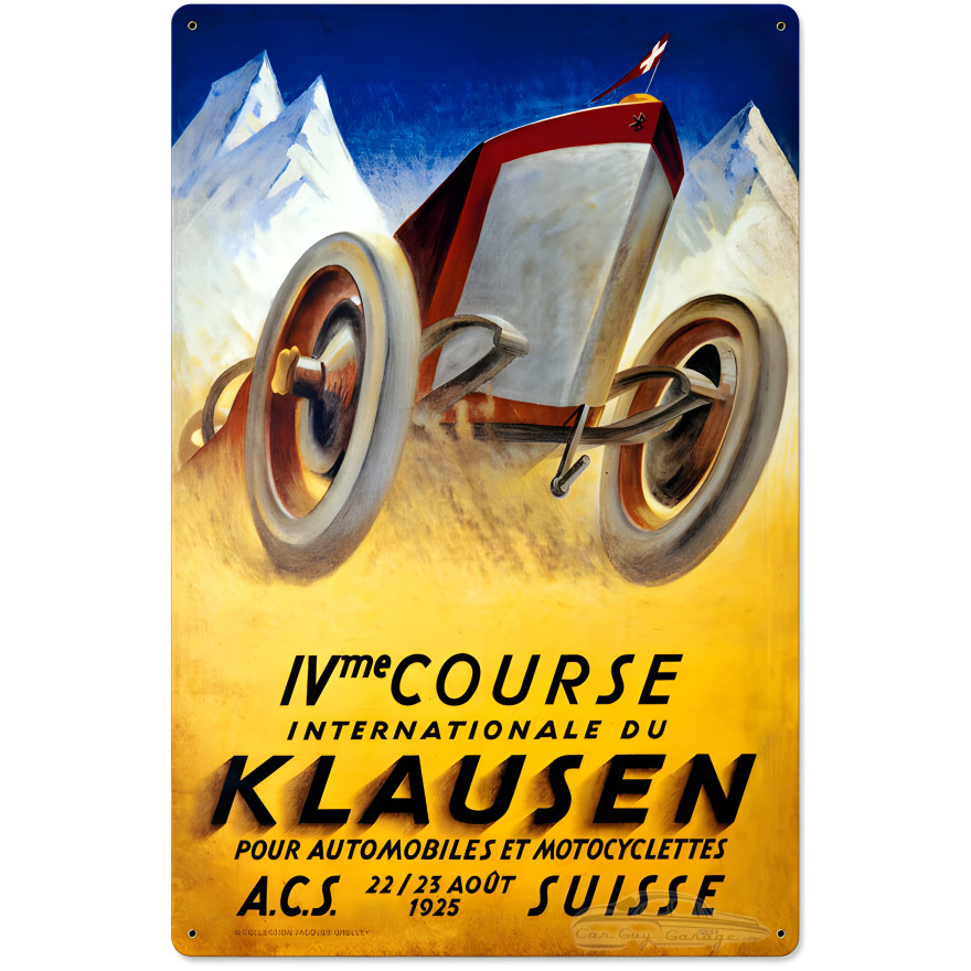 Klausen Suisse Metal Sign - 16" x 24"
