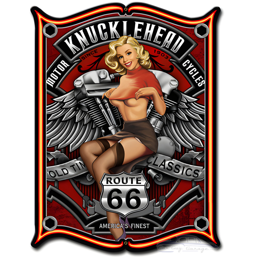 Knucklehead Metal Sign - 14" x 19"