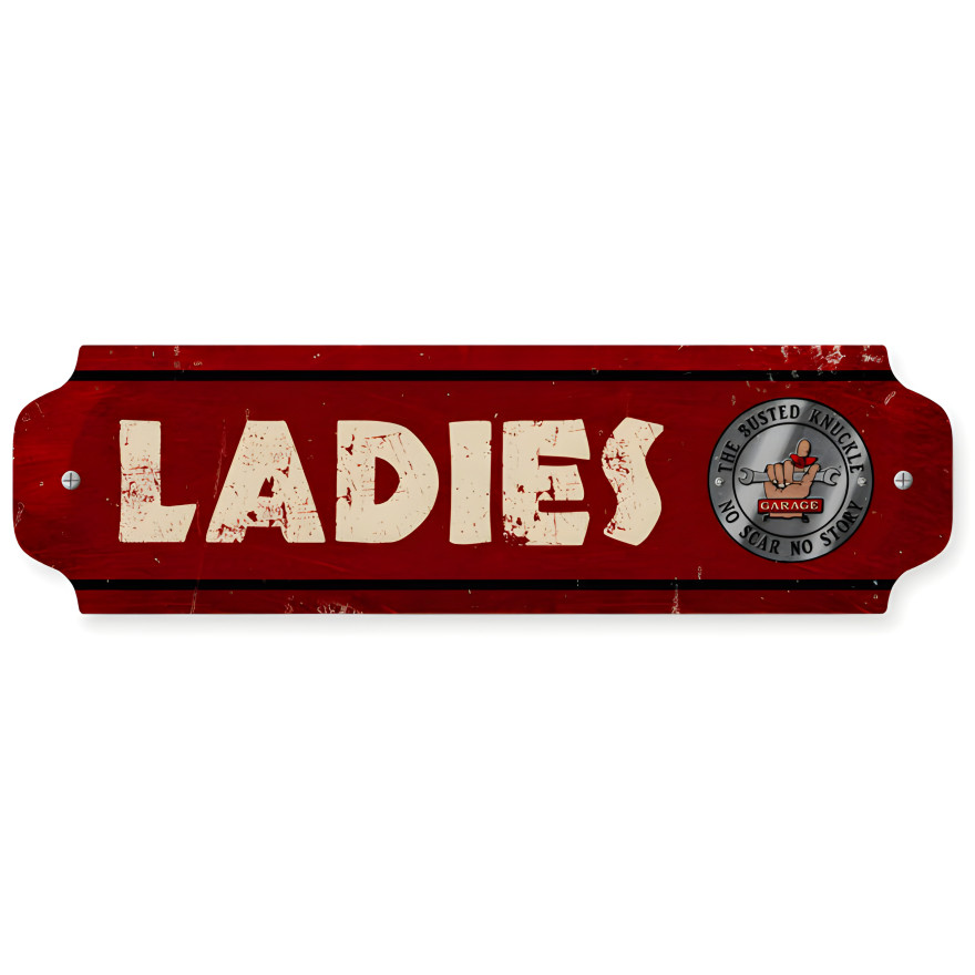 Ladies Metal Sign - 12" x 3"