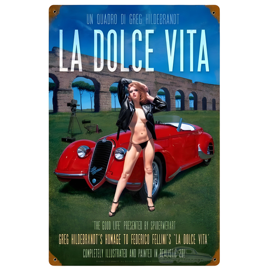 La Dolce Vita Metal Sign - 12" x 18"