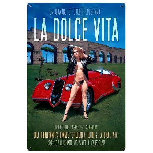 La Dolce Vita XL Metal Sign - 24" x 36"