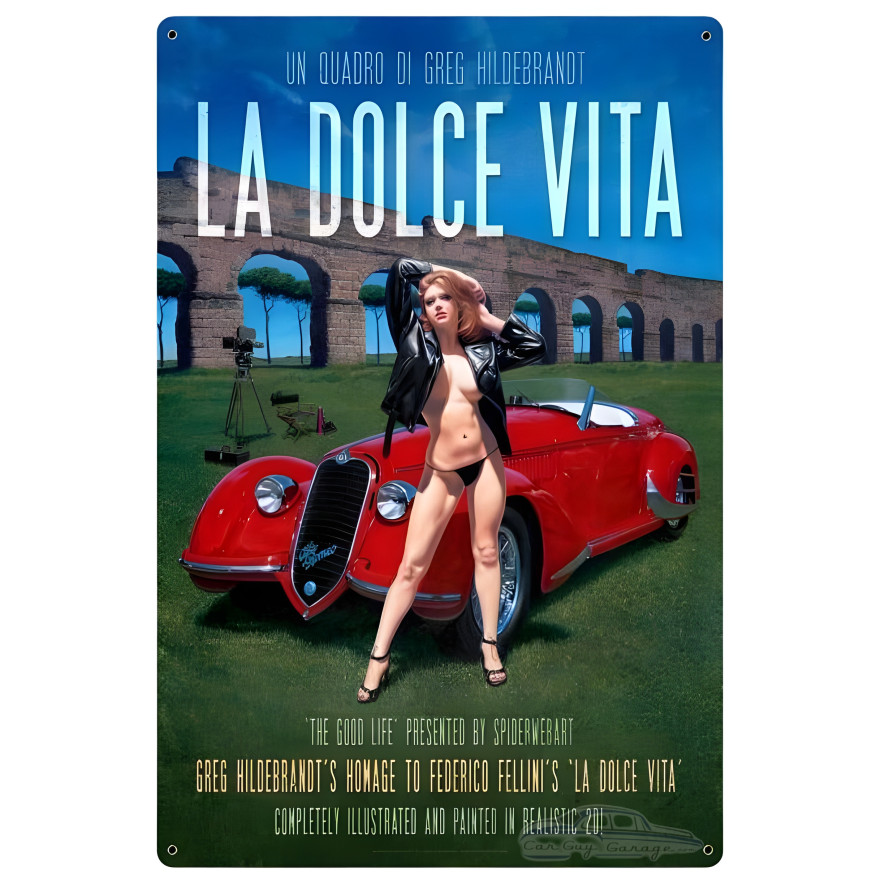 La Dolce Vita XL Metal Sign - 24" x 36"