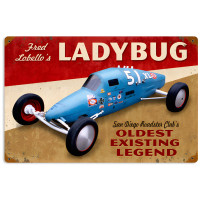 Ladybug Metal Sign - 18" x 12"
