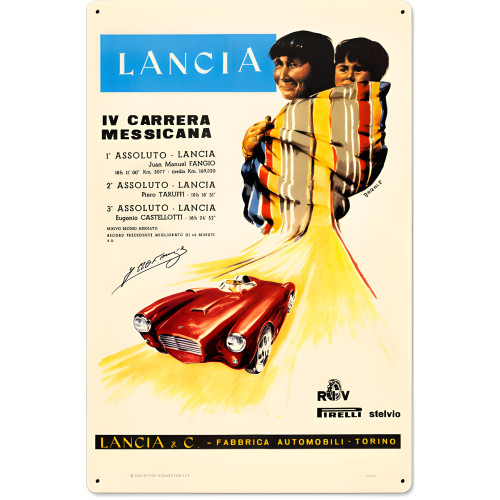 Lancia Metal Sign - 16" x 24"