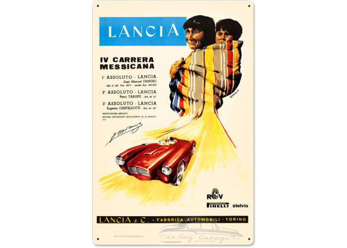 Lancia Metal Sign - 16" x 24"