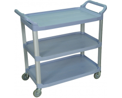 Large Grey 3 Shelf Serving Cart