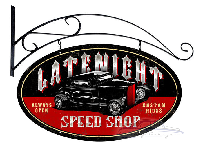 Latenight Speed Shop Metal Sign - 24" x 24"