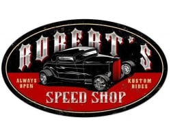 Late Night Speed Shop Personalized Metal Sign