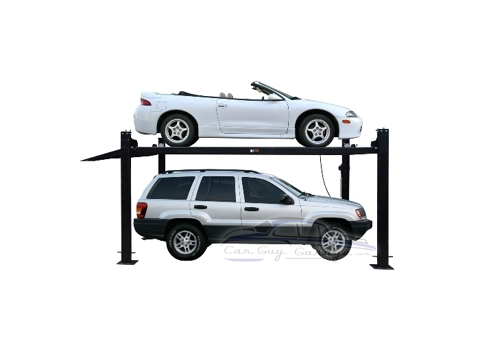 8,000 lb Four Post Deluxe Storage Lift Extended Length / Height