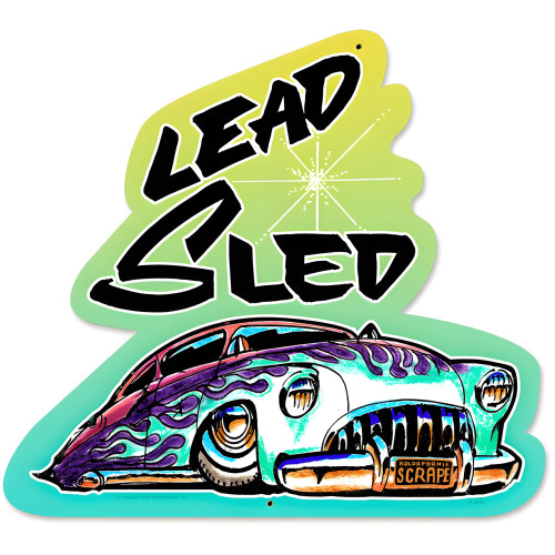 Lead Sled Metal Sign - 17" x 18"