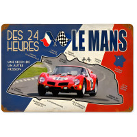 Le Mans 24 Hour Metal Sign - 18" x 12"